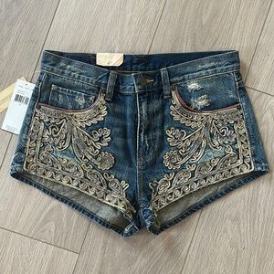 *NWT* Denin & Supply Ralph Lauren western detail shorts size 27